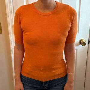 Orange Short Sleeve Women's Top